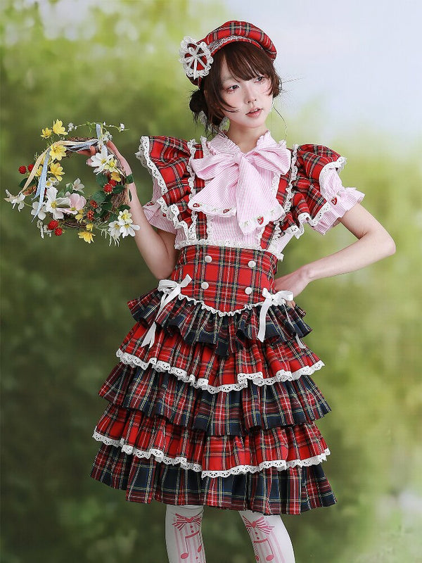 Red Retro Lolita Puffy Skirt【s0000016561】