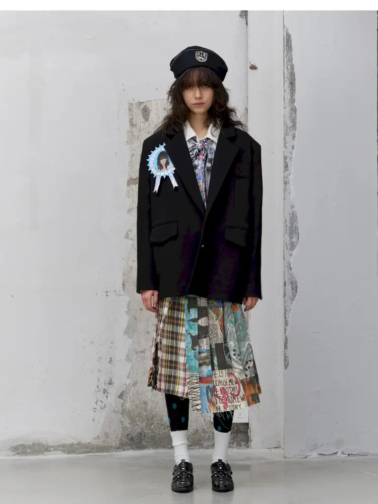 Frayed Waist Belt One-Piece Plaid Skirt【s0000014201】