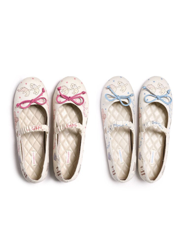 Bunny Adventure Print Ballet Shoe【s0000016128】