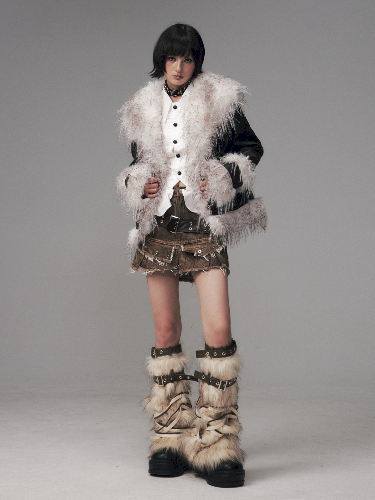 Retro Rub Color Padded Slim Waist Coat【s0000014704】