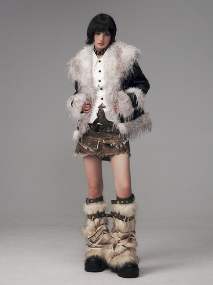 Retro Rub Color Padded Slim Waist Coat【s0000014704】