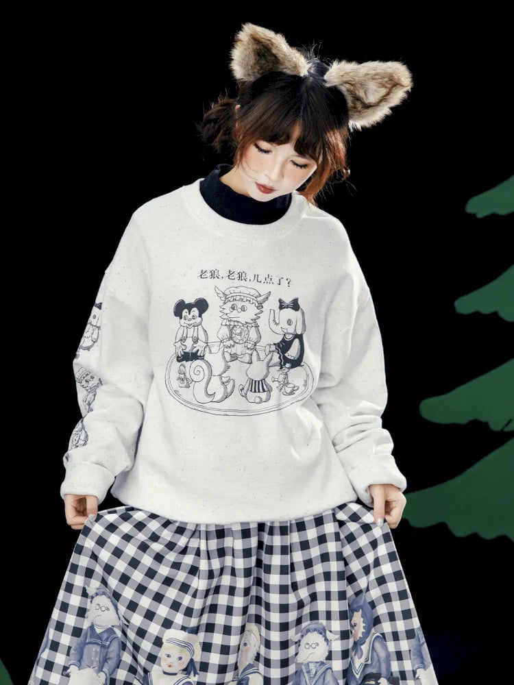 Speckled Casual Print Hoodie【s0000014157】