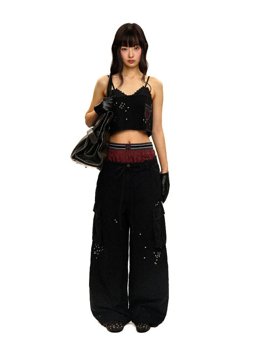 College Bandeau Suspender Pants【s0000016438】