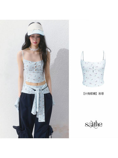 Printed Top Jacket Three Piece Set【s0000012159】