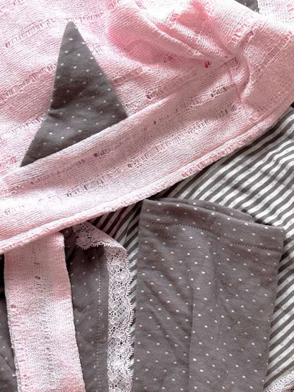 Rabbit Ear Hooded Polka Dot Top【s0000015203】