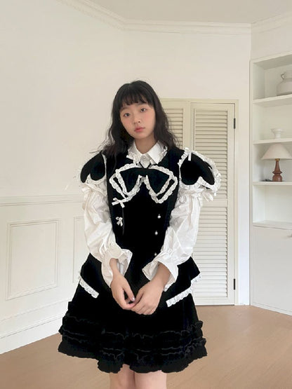 Velvet Bow Dress【s0000011339】