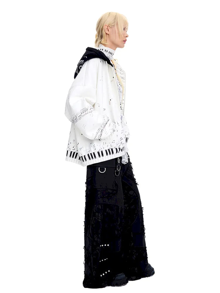 Headphones Embroidered Hoodie Jacket【s0000014098】