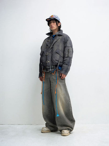 Airplane Button Short Cotton Jacket【s0000011347】