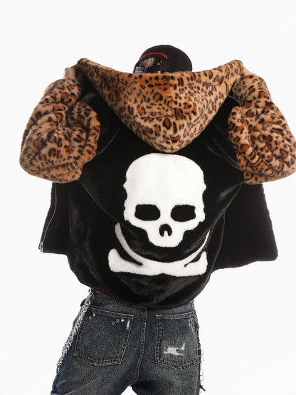 Dark Punk Leopard Skull Coat【s0000019280】