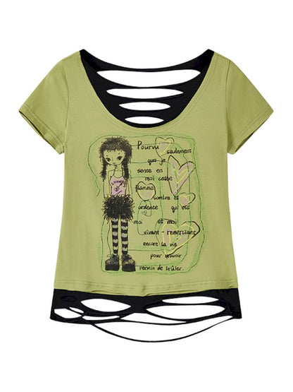 Fake Two Piece T-Shirt【s0000012421】