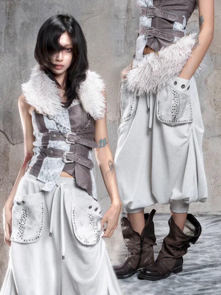 Detachable Fur Collar and Belt【s0000014128】