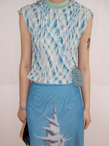 Printed short-sleeved T-shirt【s0000012299】