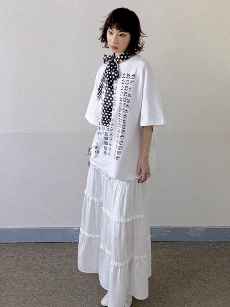High waist thin a-line skirt【s0000012281】