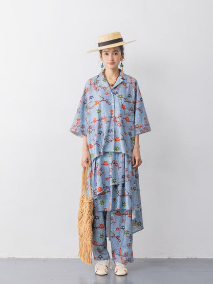 Cuban short-sleeved shirt dress pants【s0000013315】