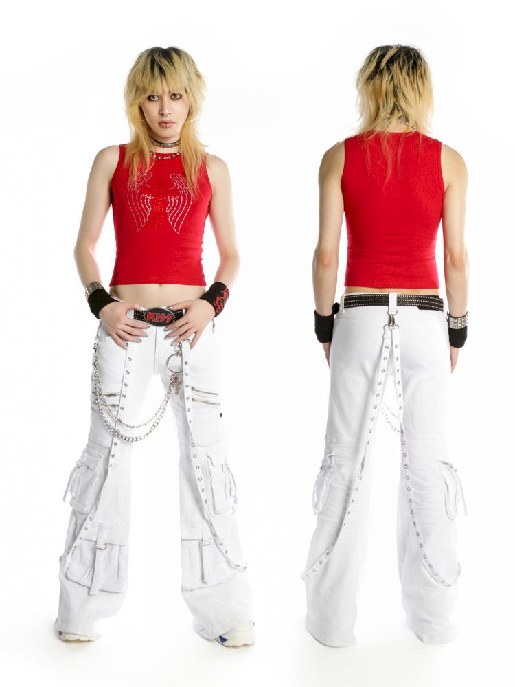 Cross Hot Rhinestone Short Slim Tank Top【s0000012455】