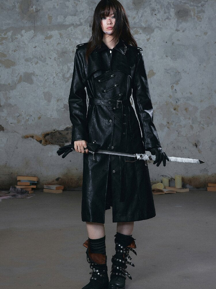 Asymmetrical Heavy Knight Trench Coat【s0000018518】