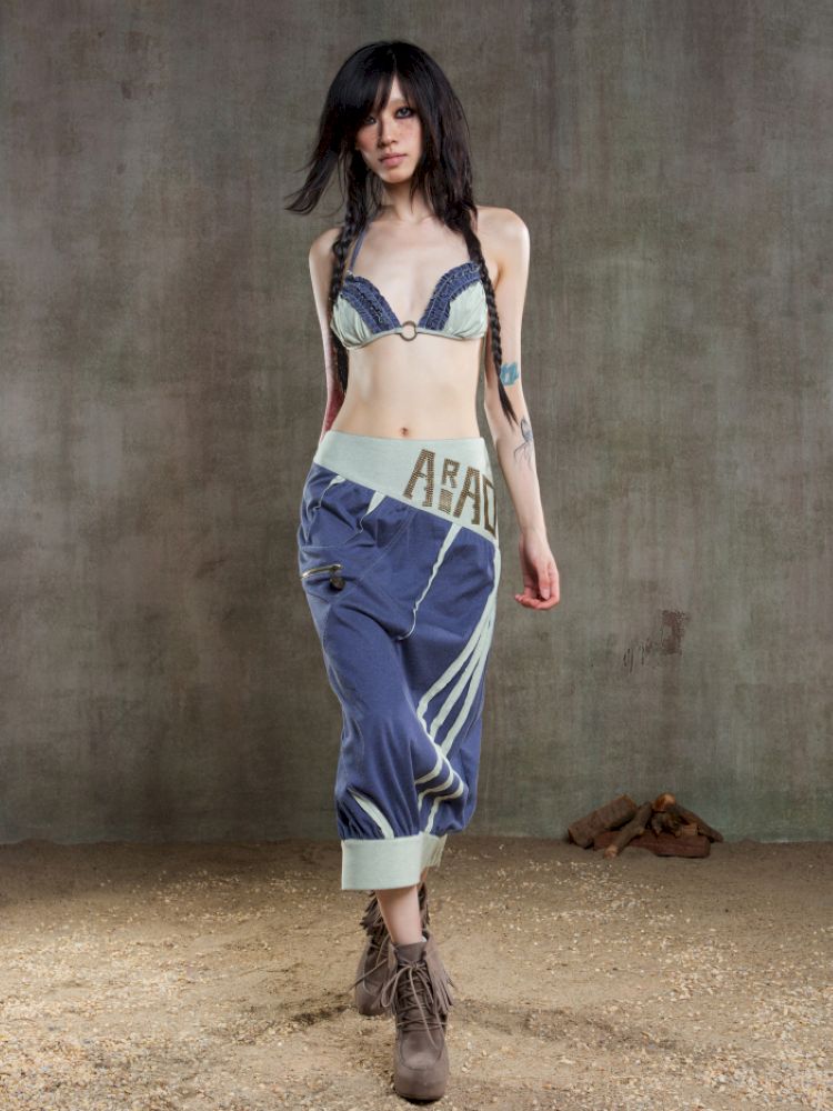 Drawstring Crash Ruffle Bikini【s0000012659】