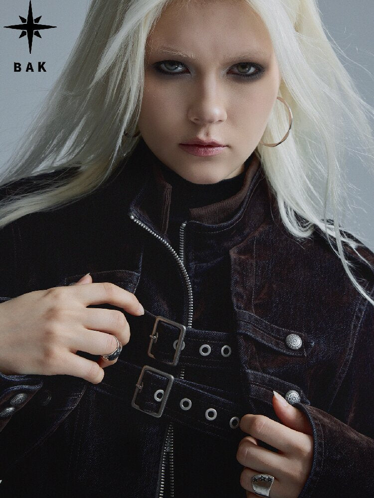 Napoleonic Matte Velvet Belt Jacket【s0000018551】