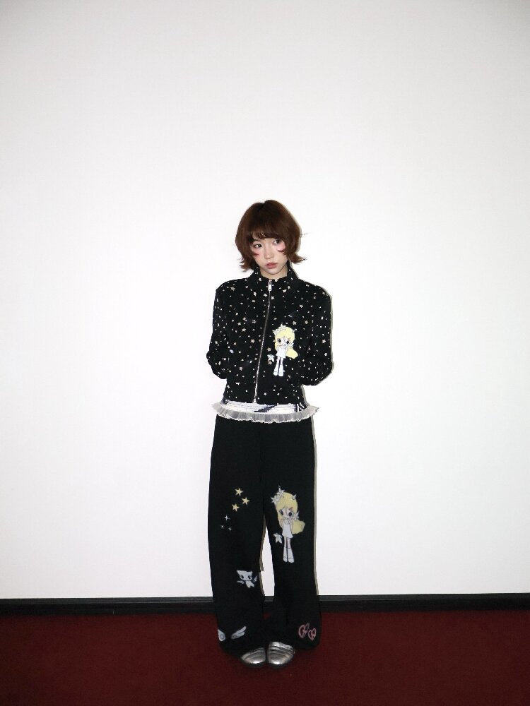 Illustration Print Sweatpants【s0000018663】