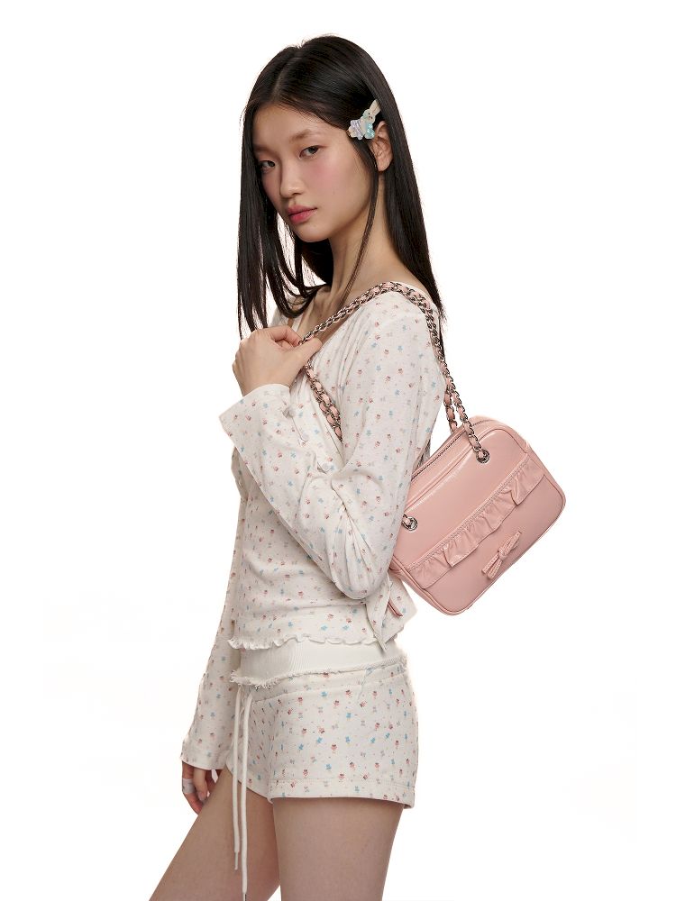 Lace Bow Crossbody Square Bag【s0000012522】
