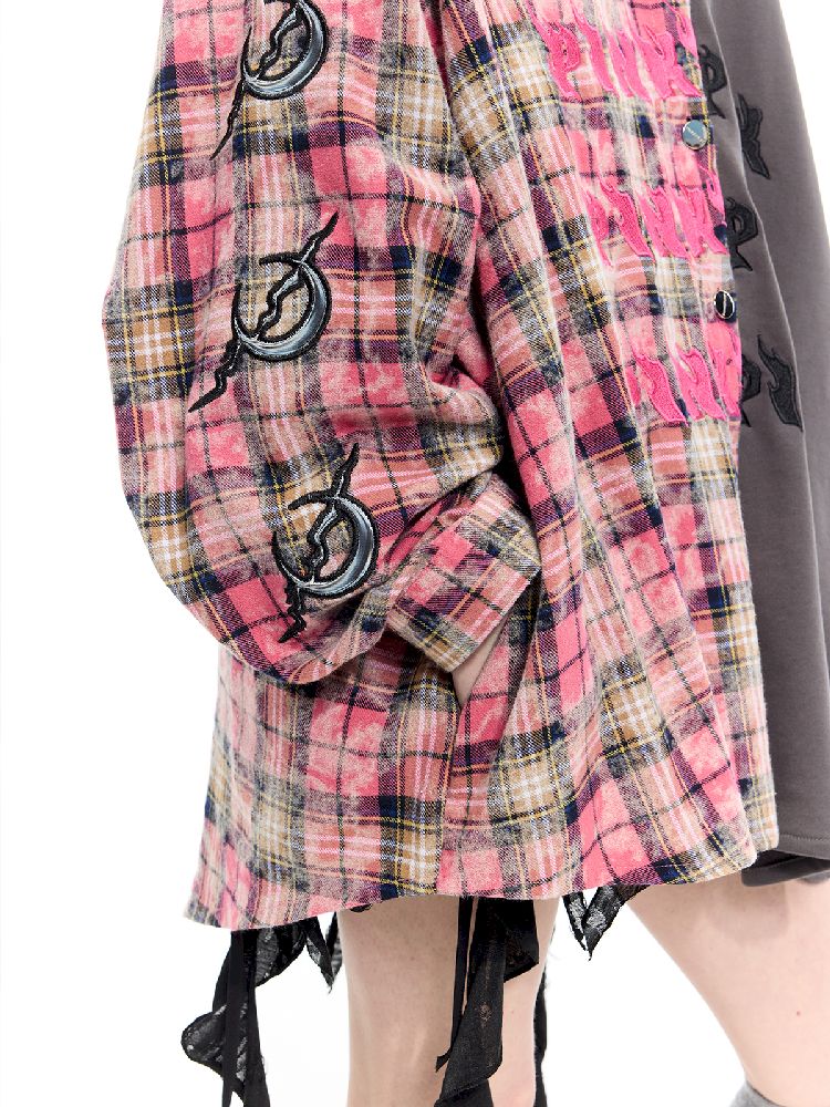 Hooded Headcoat Embroidered Shirt【s0000012072】