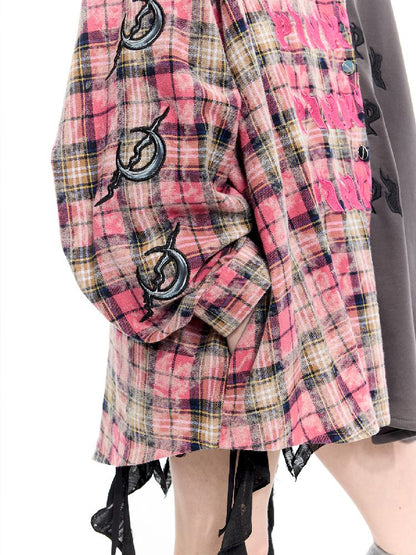 Hooded Headcoat Embroidered Shirt【s0000012072】