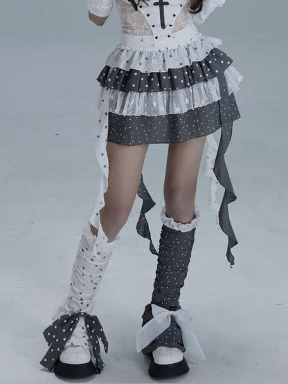 Star Polka Dot Light Cake Skirt【s0000016714】