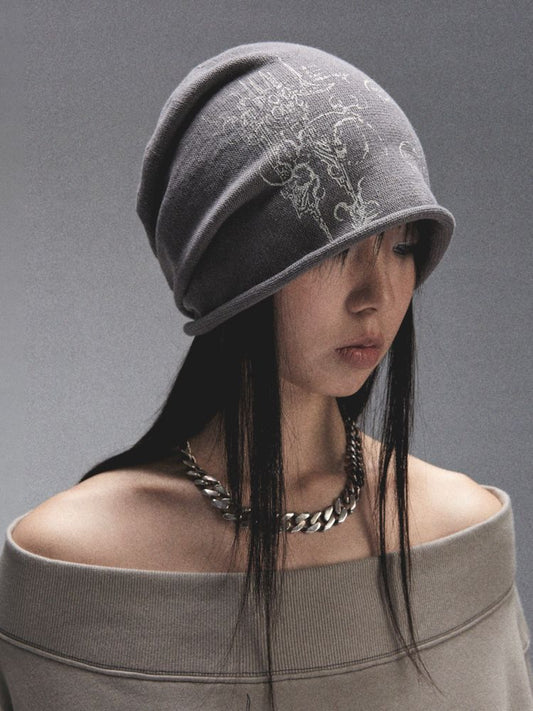 Knit Roll-Up Stacked Hat [s0000007906]