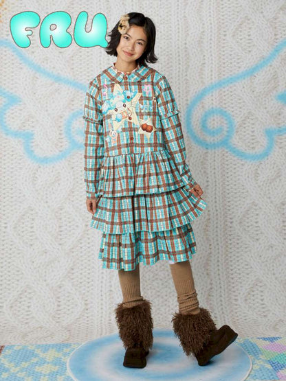 Plaid Doll Collar Cake Dress【s0000015107】