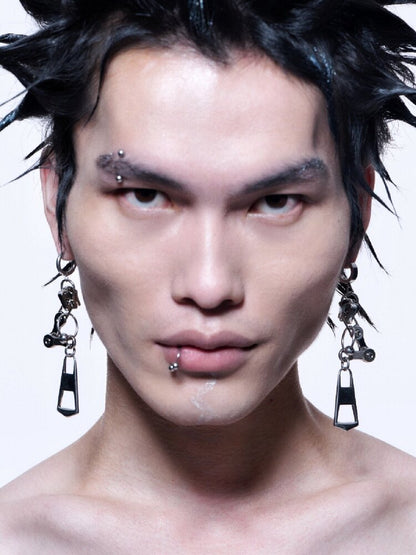 Futuristic Reworked Ear Clips Studs【s0000018876】