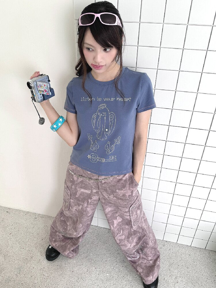 Millennium Navy Angel Rabbit T-shirt【s0000017474】