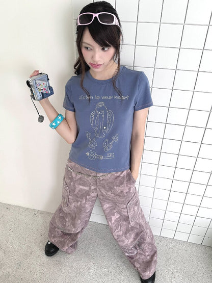 Millennium Navy Angel Rabbit T-shirt【s0000017474】
