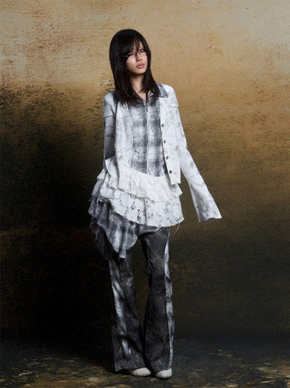 Colorblocking Plaid Splicing Micro Pants【s0000011813】