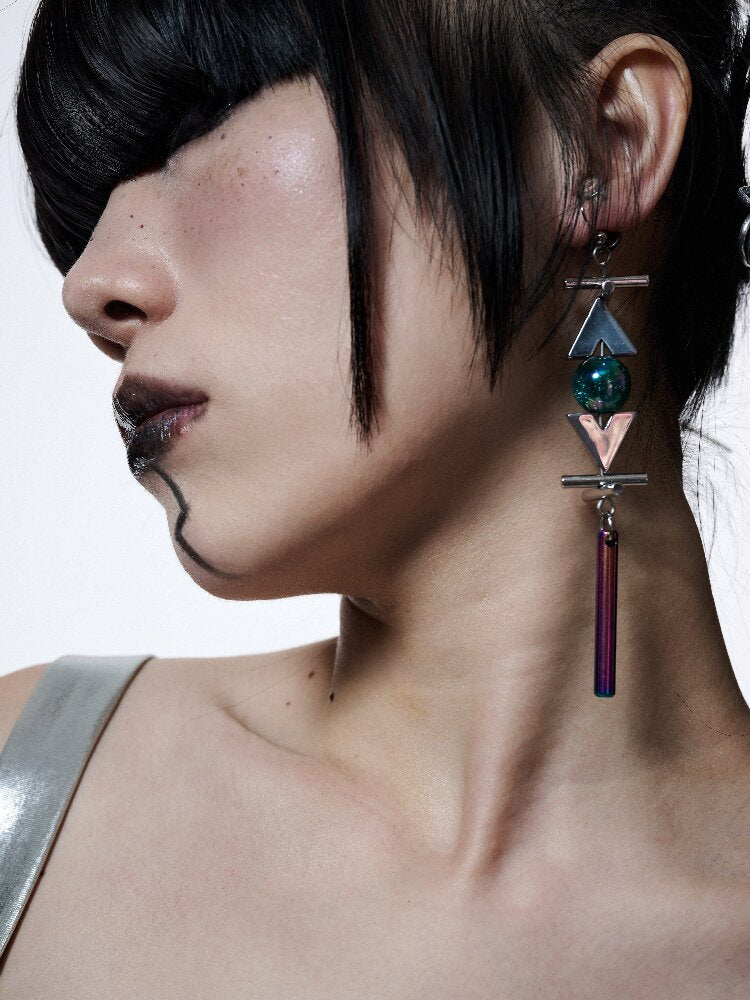 Futuristic Punk Heavy Earrings【s0000018820】