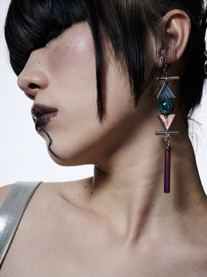 Futuristic Punk Heavy Earrings【s0000018820】