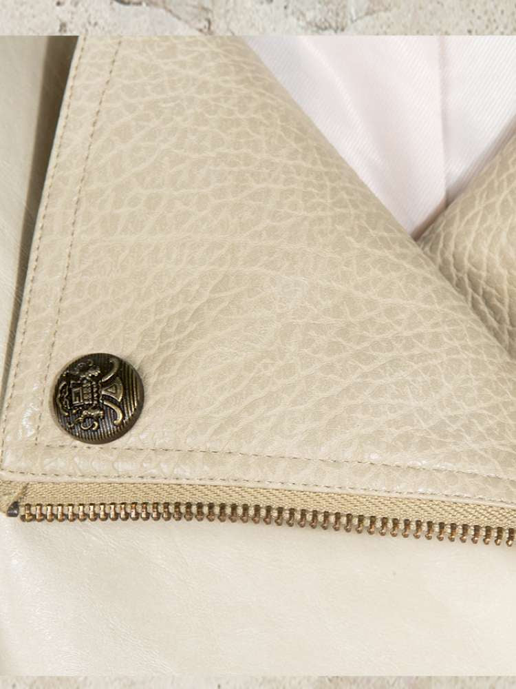 Fur Collar Stylish Slim-Fit Leather Jacket【s0000014481】