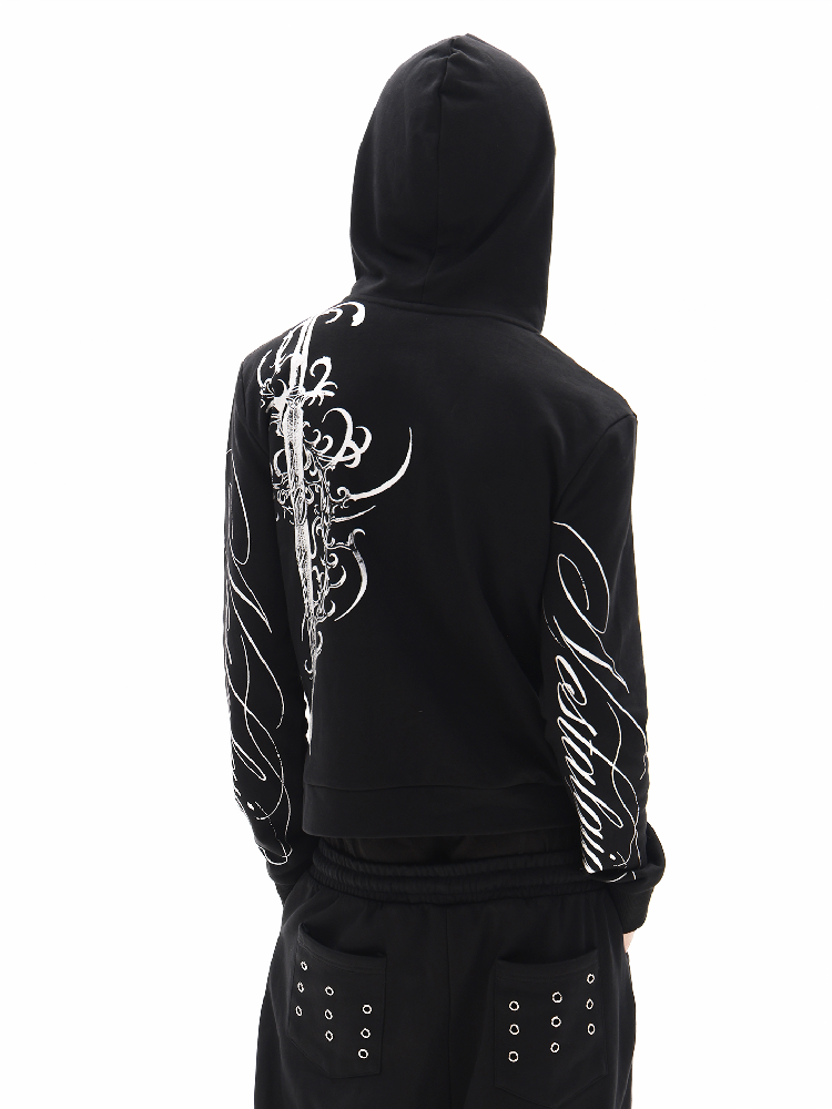 Dark Gothic Longsword Zip Sweatshirt【s0000018335】