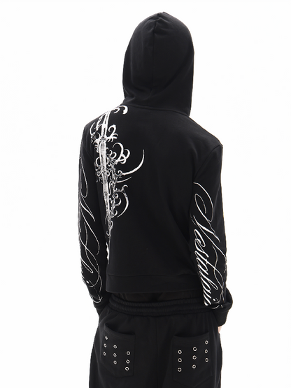 Dark Gothic Longsword Zip Sweatshirt【s0000018335】
