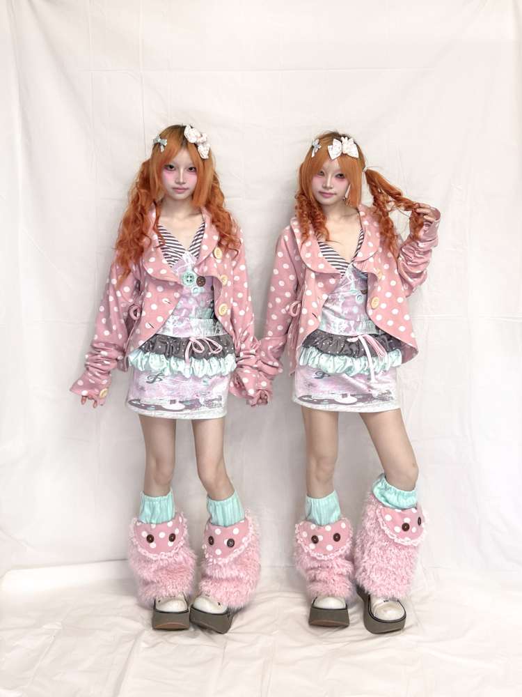 Stripe Stitching Plush Sock Cover【s0000015207】