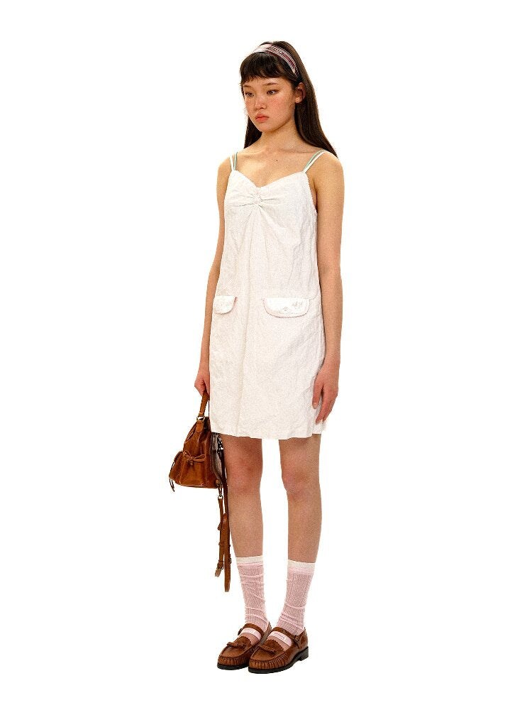 Lace Wire Pleated Slip Dress【s0000017431】