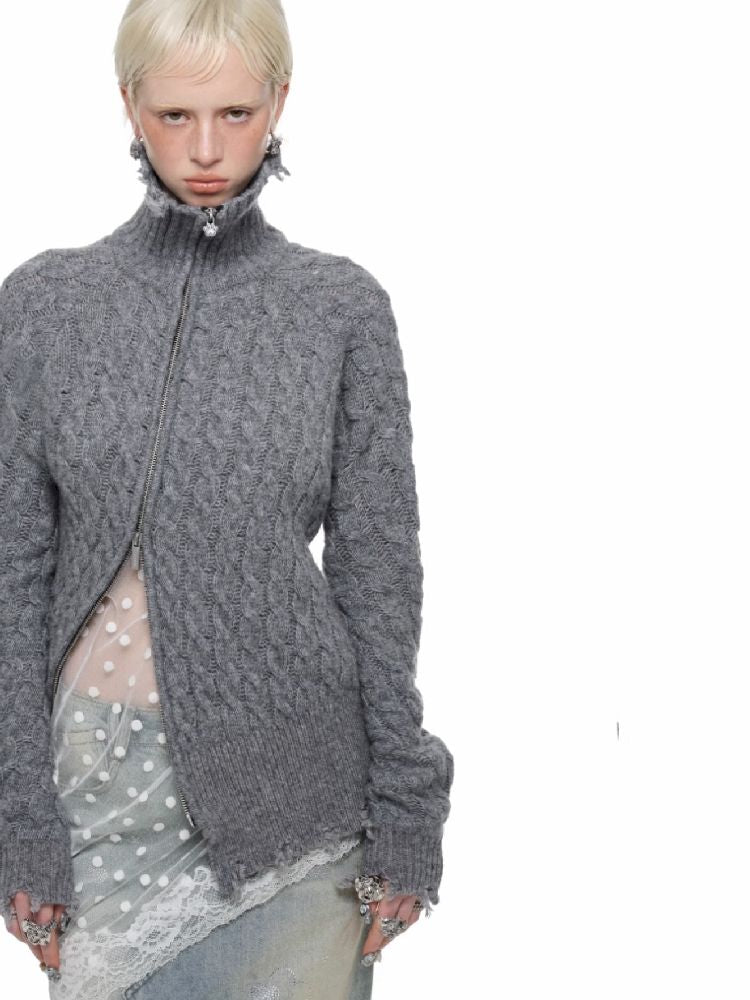 Slant Placket Knit Cardigan【s0000011576】