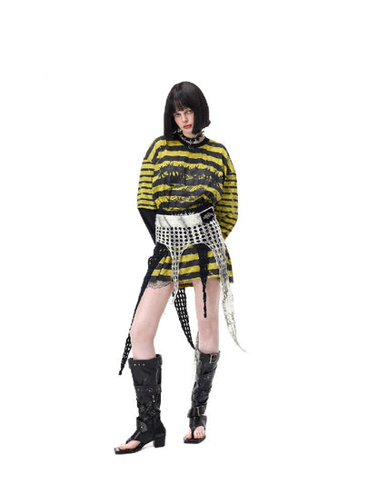 Star Embroidery Knit Mini Skirt【s0000017730】