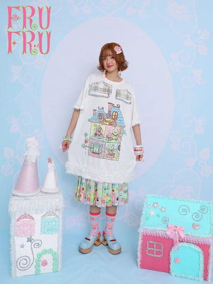 Print Versatile Pleated Half Skirt【s0000017452】