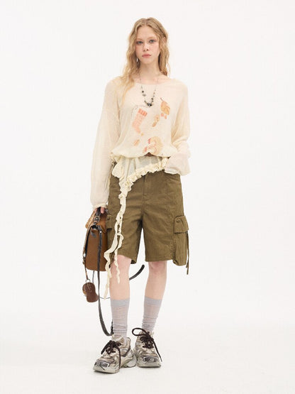 Fungus Edge Diagonal Hem Sweater【s0000015896】