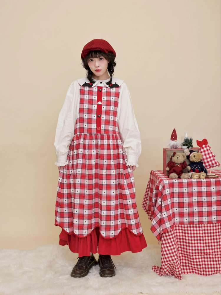 Puppy Bow Embroidery Lace Shirt【s0000015099】