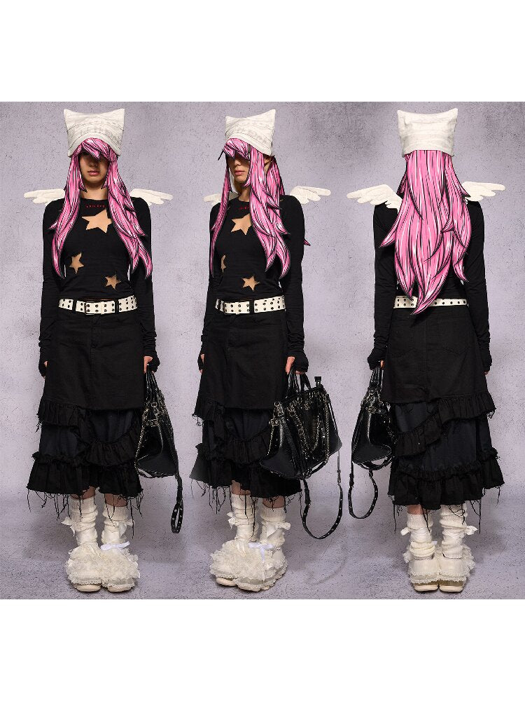 Mesh Embroidery Angel Wings Top【s0000019129】