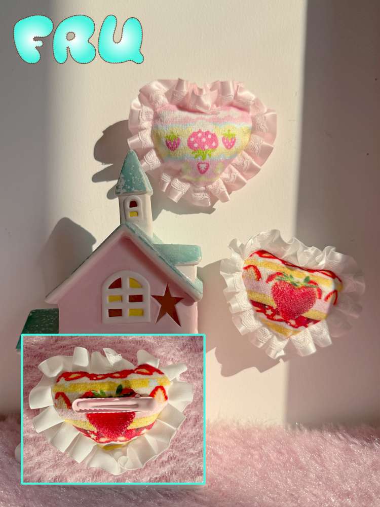 Lace Strawberry Hairpin Keychain【s0000015113】