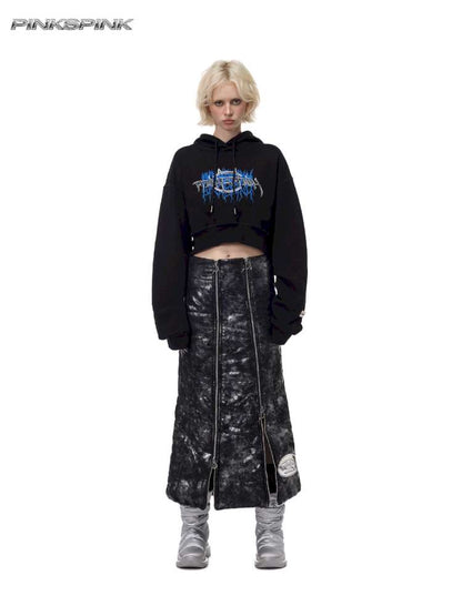 Silver Electric Moon A-line Skirt【s0000015135】