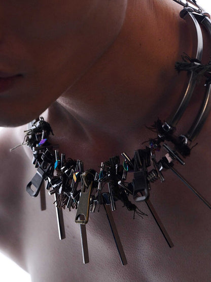 Nothingness Fifth Element Zip Necklace【s0000018859】