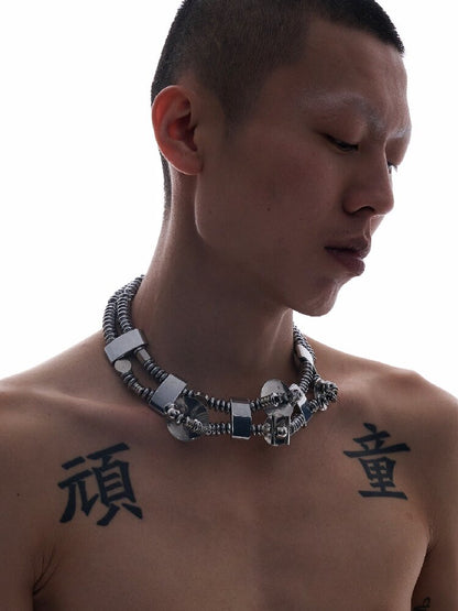 Leather Heavy-Duty Beaded Bracelet【s0000018842】